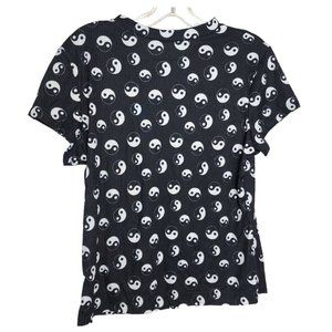 Find Your Inner Peace with Yummy Women's Large Black White Ying Yang Shirt